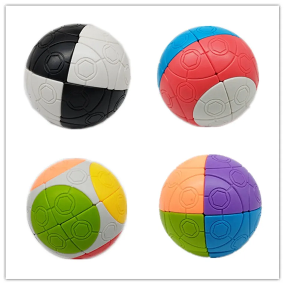 Fun 2X2 Series Spherical Magic Cube 75mm Polychrome Football Cube Educational 2X2X2 Puzzle Cubo Magico Toys Gifts For Children