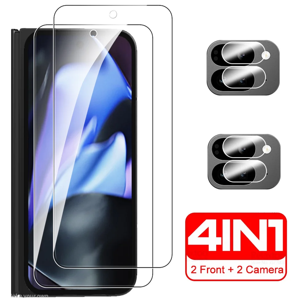 For Google Pixel 9 Pro Fold Glass 4in1 Camera Protective Tempered Glass Pixel9ProFold Pixel 9ProFold Screen Protector Film Cover