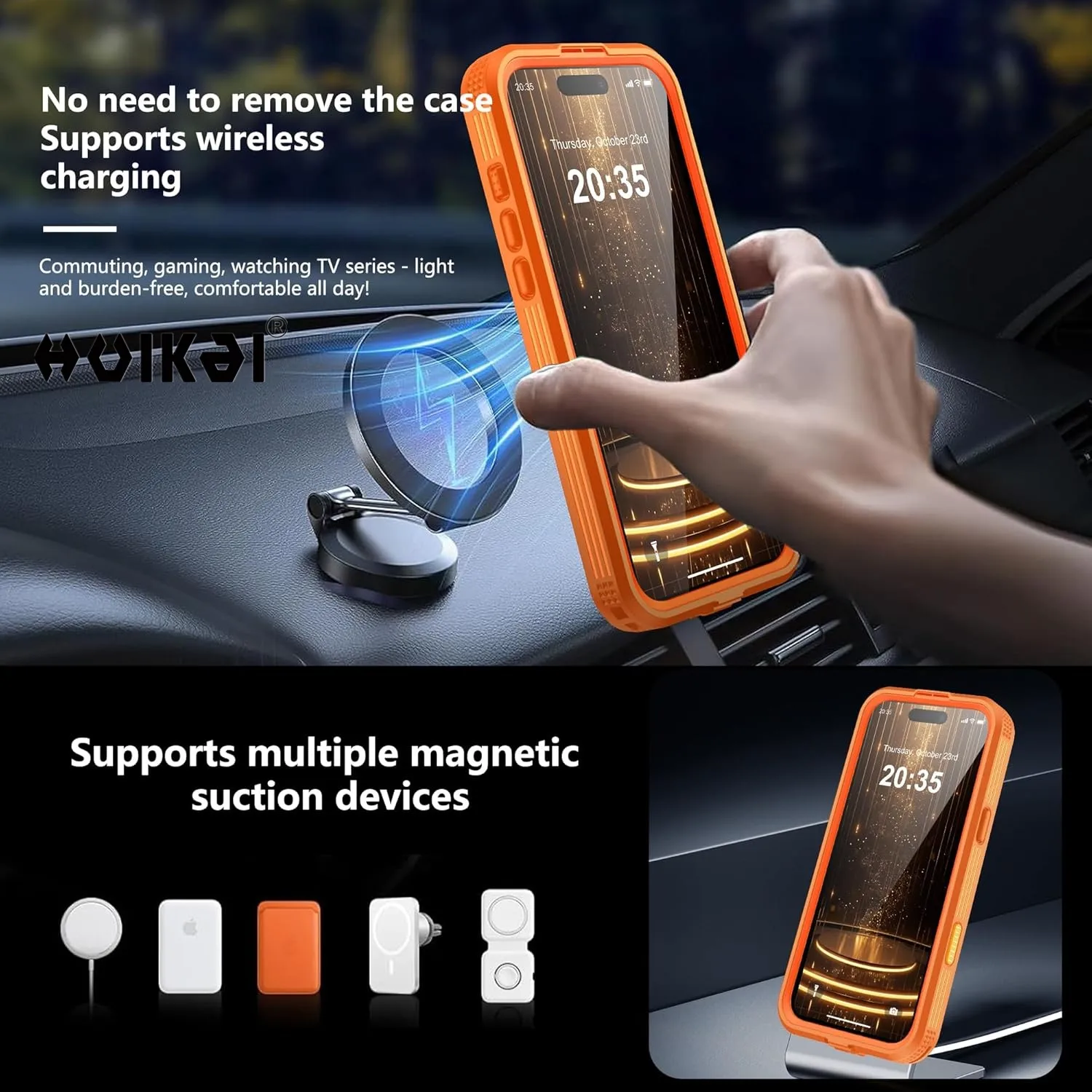 Wodoodporne, magnetyczne etui na telefon do iPhone 18 Pro Max, iPhone 17 Pro, 17 Air, ochrona przed kurzem, stopień ochrony IP68, pełna ochrona obudowy. — zdjęcie produktu 4