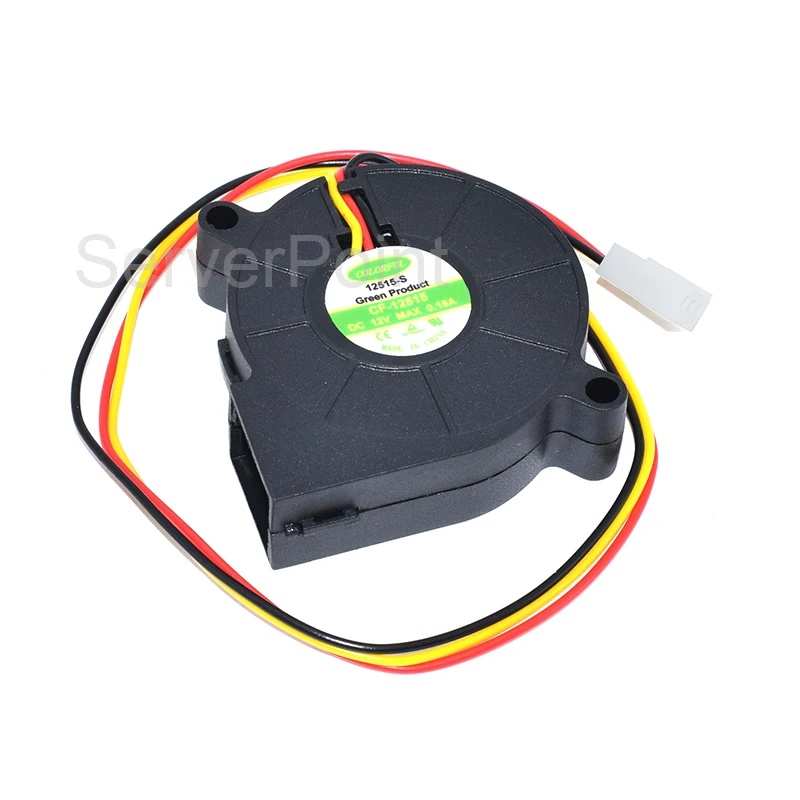 New CF-12515  DC12V 0.18A 50x50x15mm 3-Pin Server Cooling Fan