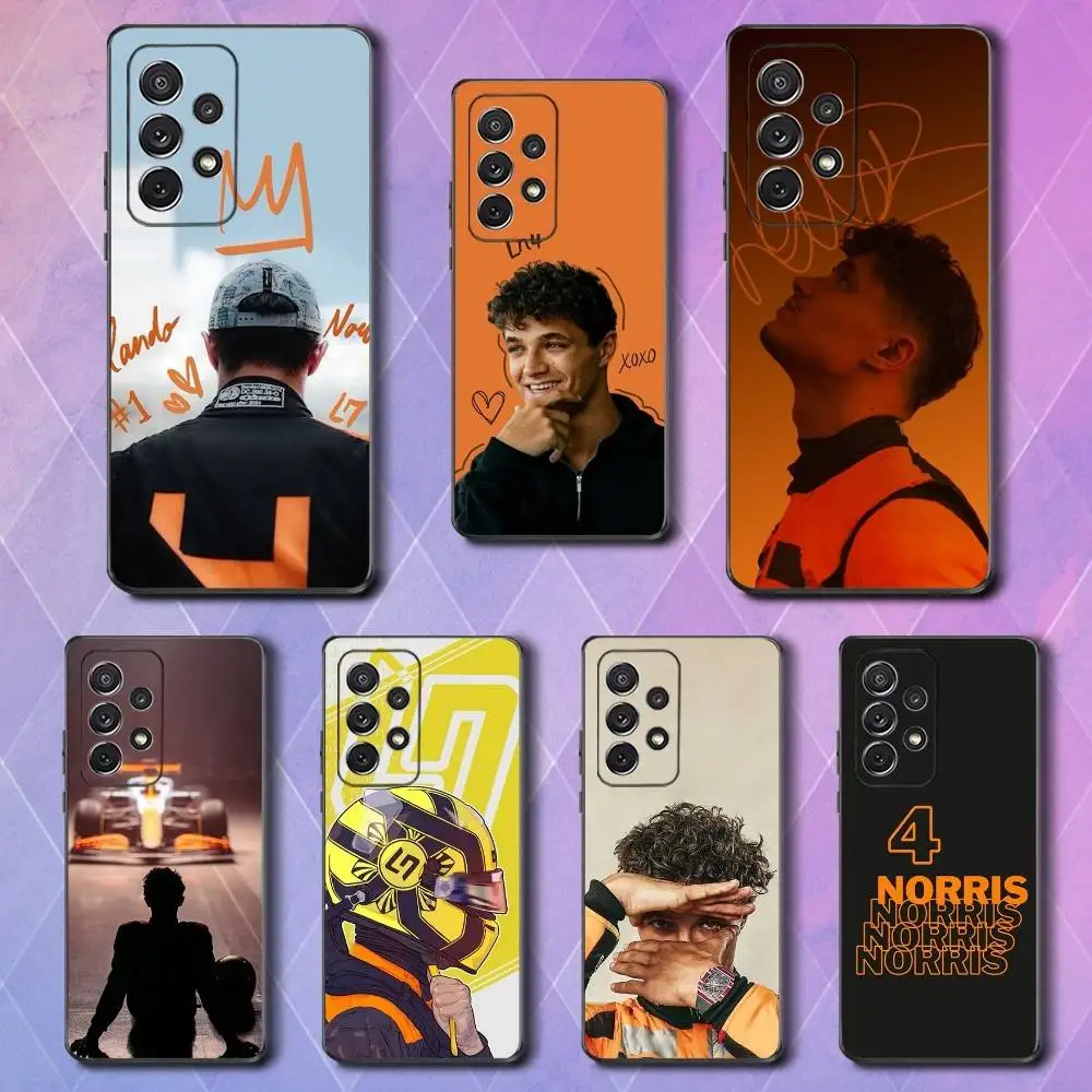 Чехол для телефона R-Racer L-Lando N-Norris Hot для Samsung S25, S24, S23, S22, S21, S20, S10, Ultra, Plus, Lite, FE, мягкий силиконовый черный чехол