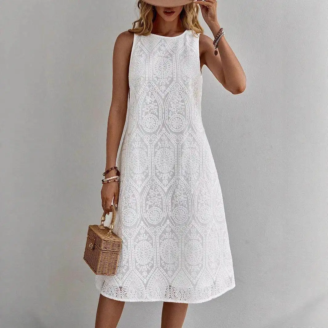 

Summer Casual Geometric Print Long Dr Ele Aosphere Cross-Border Women's Clothing Svel Autumn Season China Origin