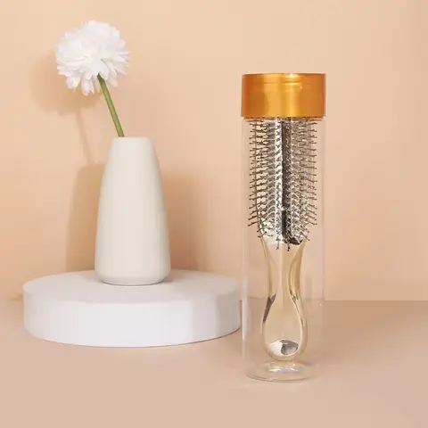 Guldpläterad hårkam Elastisk Fina Tänder Torr Våt Användning Damhårstylingkam Professionell Salongborste för Hårförlängningar och Peruker 10 best sales guld hårborste - №10