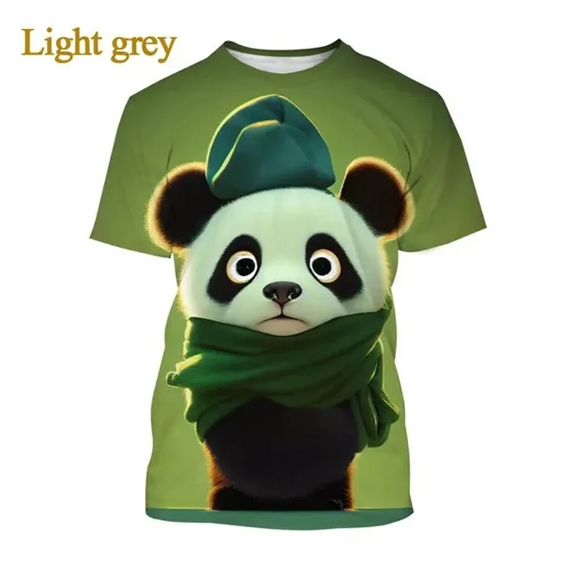 Cute Panda Graphic Kids T Shirts Men 3D Printed Tee Shirt Casual y2k Tops Kawaii Womens Clothing Harajuku Fashion O Neck T-shirt