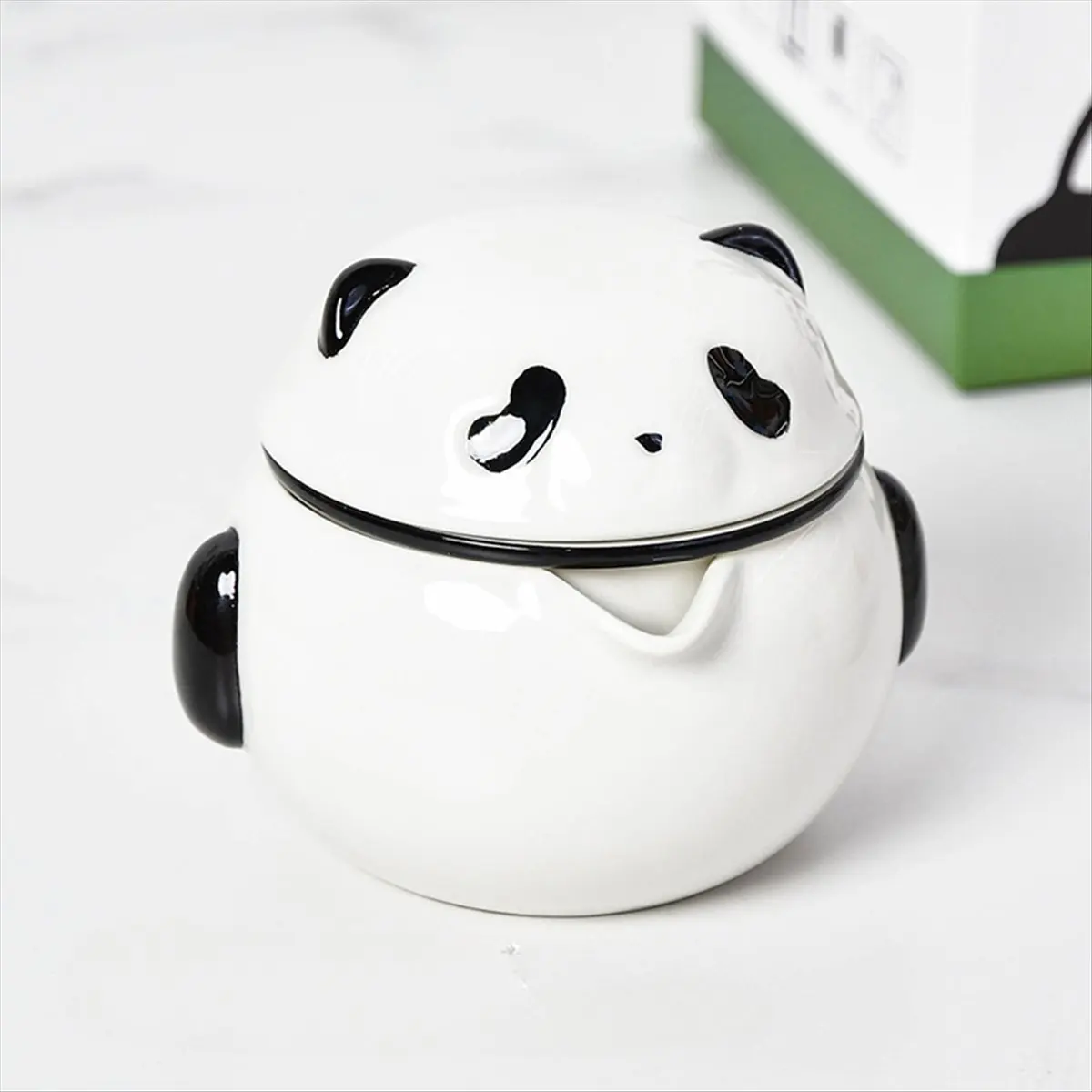 Panda conjunto de chá de viagem portátil ao ar livre copo de chá rápido uma pote três xícaras conjunto de chá cerâmica presente