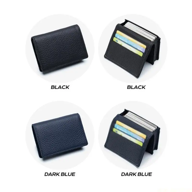 

X90D Men Short Wallet Leather Bifold Wallet Credit Card Holder Coin Purses Business Wallet for Men
