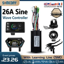 26A Ebike Sinawave Controller 24V/36V/48V Three-Mode Controller with Learning Function JN Color Display Wheel Hub Motor Parts
