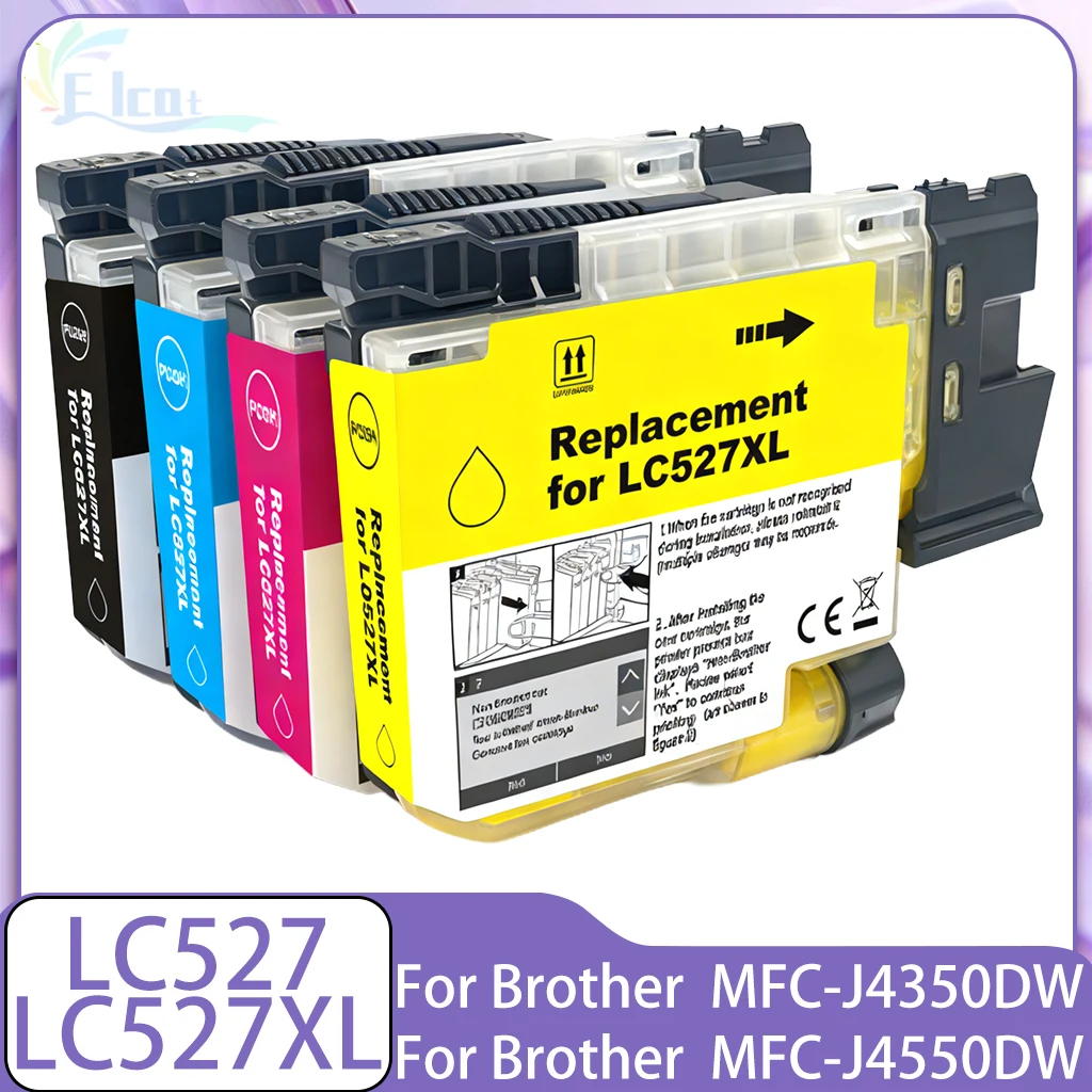 

Картридж с чернилами LC527 LC-527 LC527XL LC-527XL для Brother LC527 LC527XL, совместимый с принтерами Brother MFC-J4350DW MFC-J4550DW