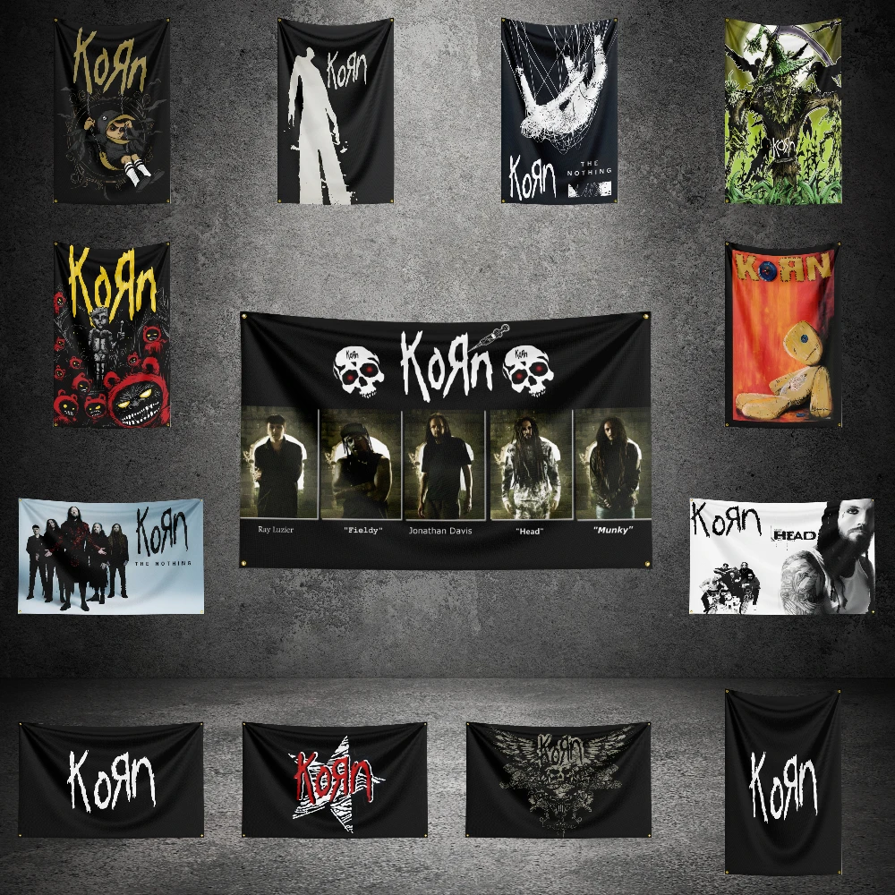 

3x5 FT K-Ko-rn Music Band Flag Custom Flags Wall Hanging Tapestry Outdoor Garage Room Decor flag Background Blanket