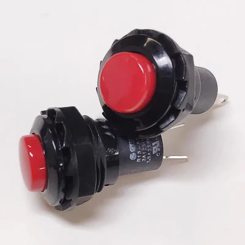 Original R13-502B press switch Reset Red key switch Two-pin normally closed switch UL Certified 1.5A250V