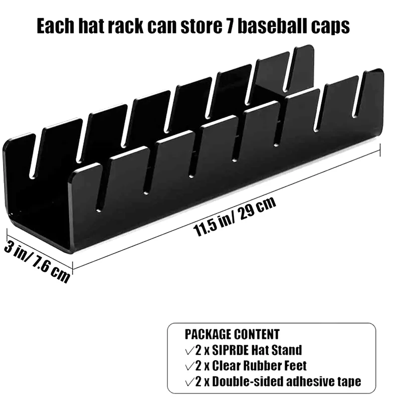 Acrylic Hat Baseball Cap Display Rack for Storage