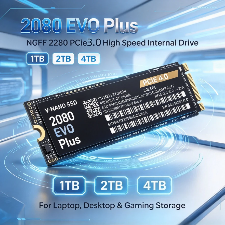 2080 EVO Plus M.2 2280 NGFF PCIe3.0 SSD High Speed Internal Solid State Drive 2TB 4TB for Laptop Desktop PC Gaming