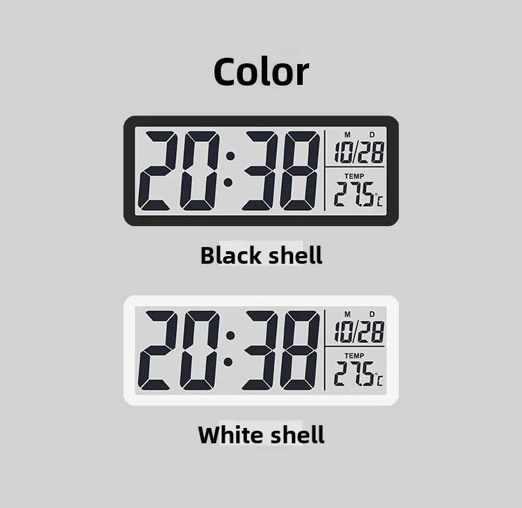 Creative LCD Multifunctional Wall Clock, Living Room Clock, , Large Screen, New Electronic Clock, (No Alarm Function)