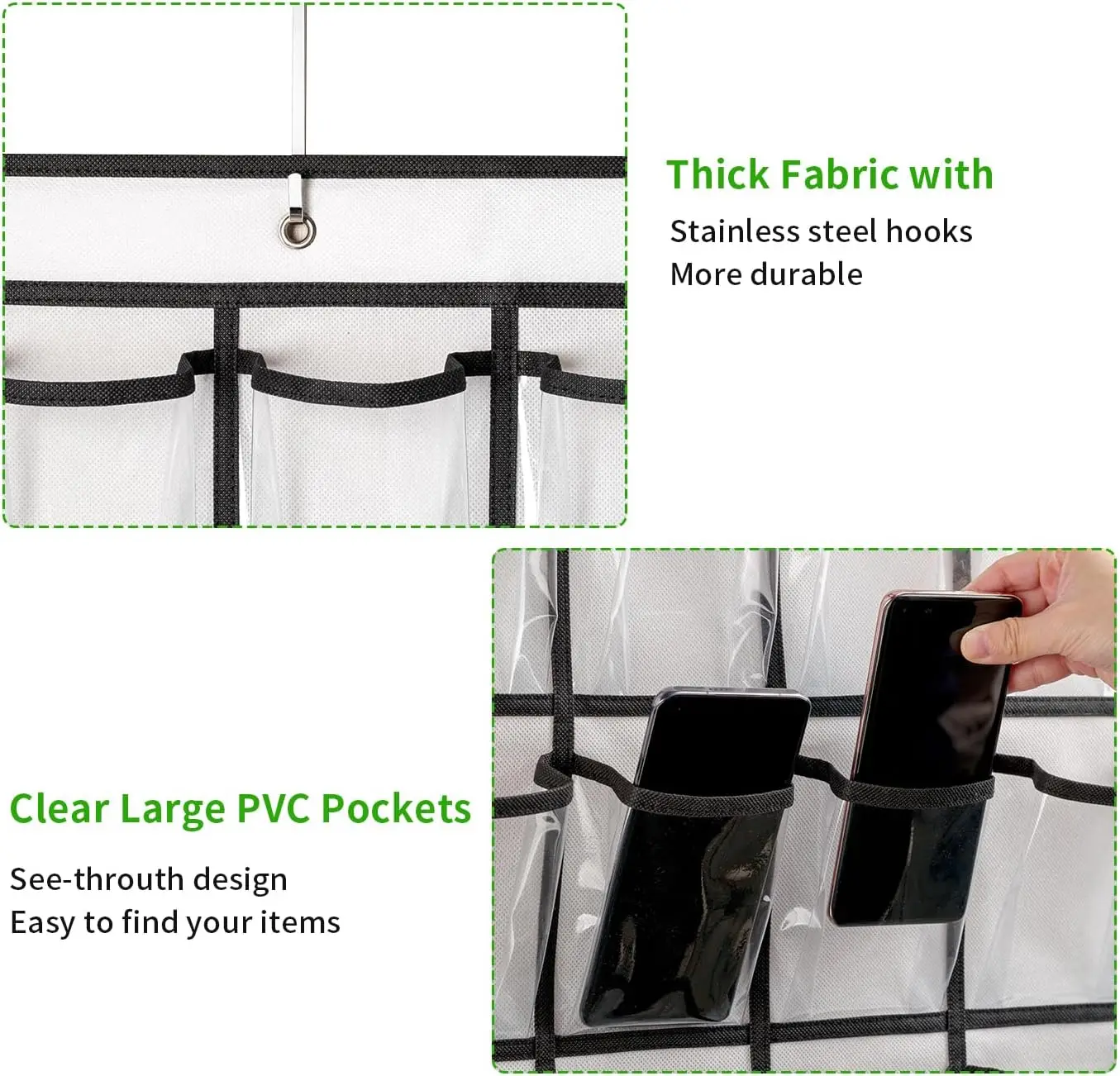 42 Pocket Cell Phone Holder for Classroom Teacher Essential Organization And Storage Management Tool for School Pocket Charts