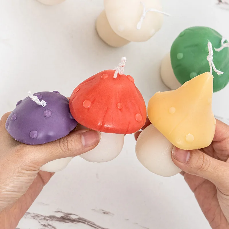 3D Creative Mushroom Silicone Mold Handmade Soap Aromatherapy Supplies Gypsum Concrete Resin Mold Mini Crafts Gift Home Decor