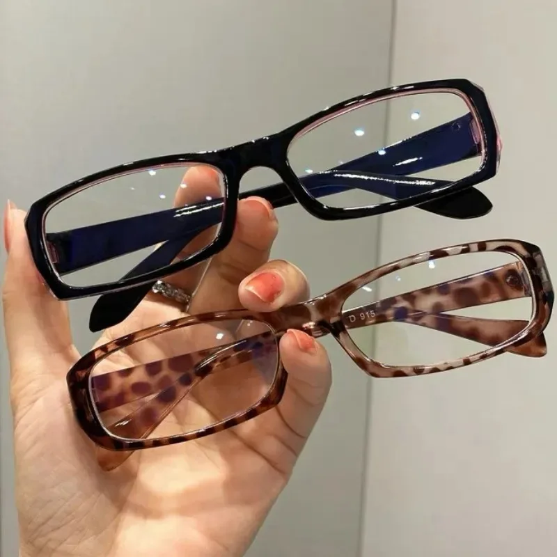 Fashion Retro Oval Frame Eyeglasses Women Men Various Kinds Y2K Anti Blue Light Glasses Unisex Leopard Print Eyewear Frame