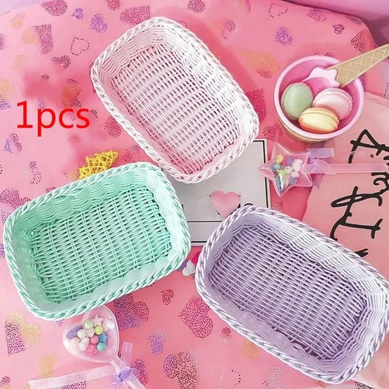 Home Storage Basket Desktop Basket Photo Props For Home Storage Decoration Sweet Color Basket Nordic Storage Fruit Wholesale