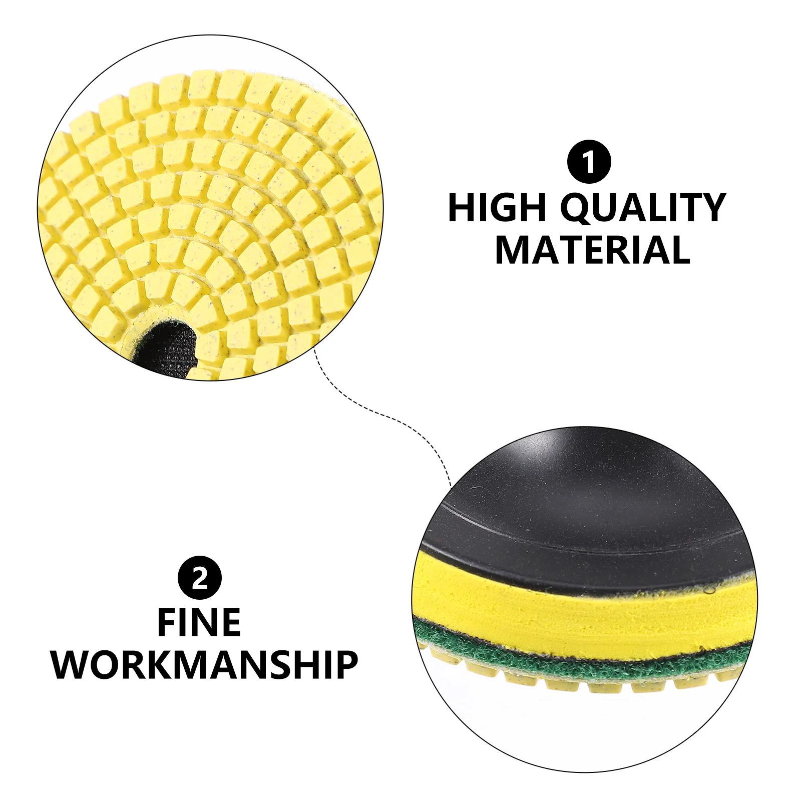 

12 Pcs Diamond Polishing Disc Soft Resin Pad Concrete Sanding Marble Granite 4 Inch Wet Grinder Water Mill Tool