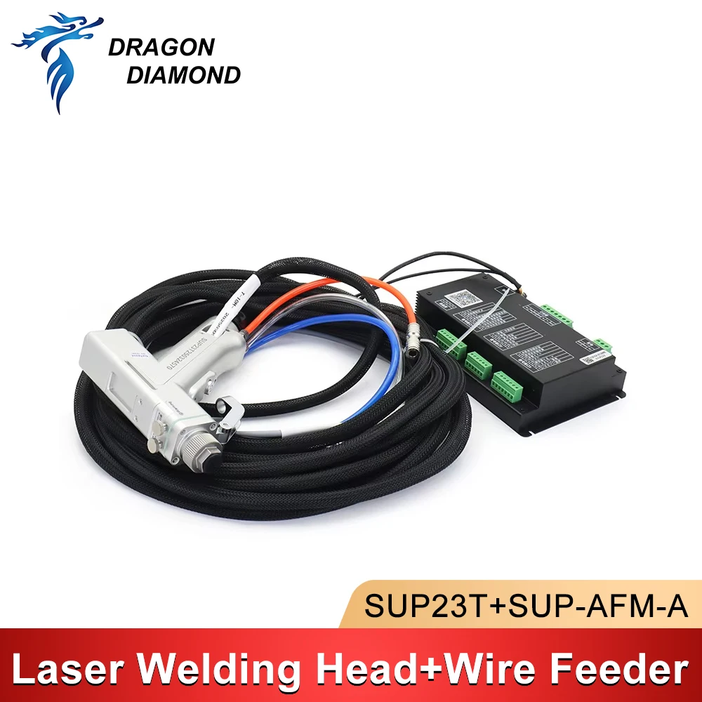 CQWY SUP23T Handheld Fiber Laser Welding Head with Laser Welding Controller, Wire Feeder, Fiber Laser Welding Kit