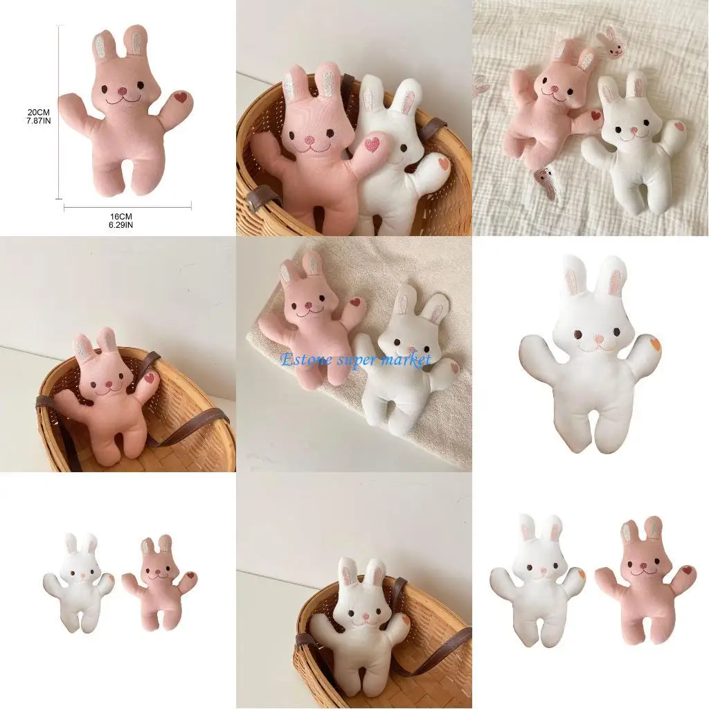 090B 8In 봉제 그림 장난감 토끼 인형에 대해 자고 아기 여자 친구 생일을위한 인형에 대한 대화 형 토끼 빨