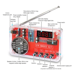 Kit elettronico Radio FM fai da te frequenza regolabile 150Hz-20KHz Display digitale progetto di saldatura fai da te pratica saldatura