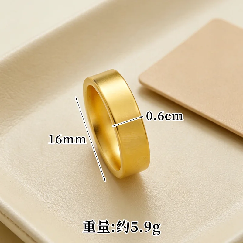Minimal Smooth Plain Couple Light Luxury Matching Rings For Couples 24K Gold AU999 deliver timeless low-key luxury for couple