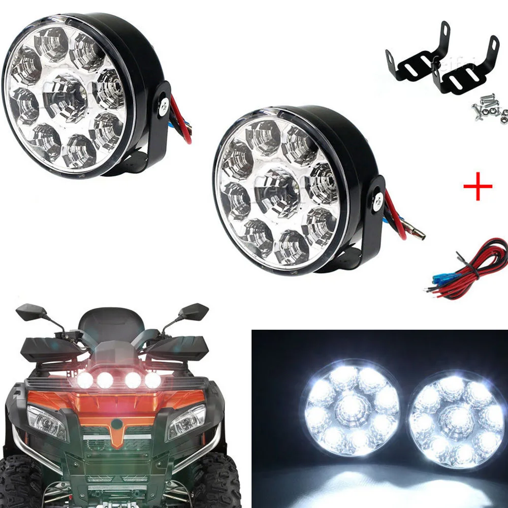 

1 Pair Round Shape Bright 9 LED Car DRL Daytime Running Light Driving Daylight Day Safety Fog Lamp Vehicle Accessory Kit DC 12V