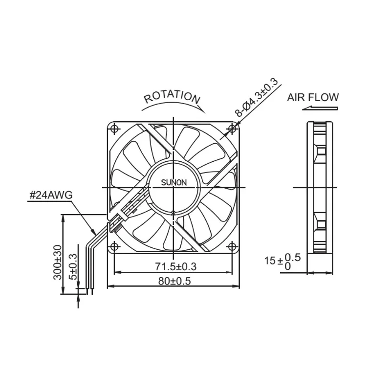 jfg-for-sunon-ef80151s1-q000-s99-8015-12v-8cm-4ピン-pmw冷却ファン