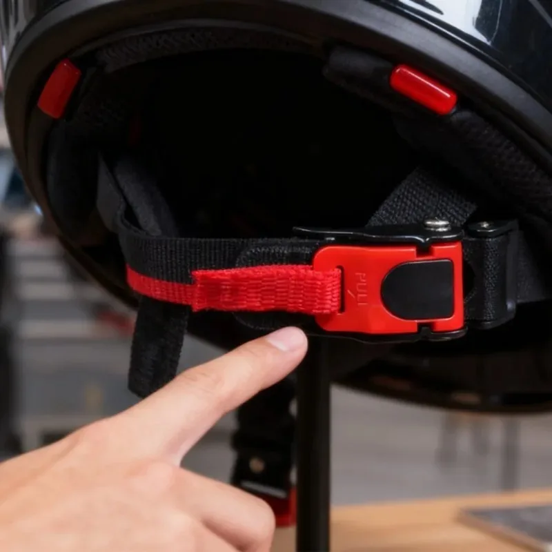 سحاب سريع التحرير للدراجات البخارية الكهربائية وملحقات خوذات الدراجات النارية سكوتر كهربائي خوذة مشبك قفل الخوذة #4