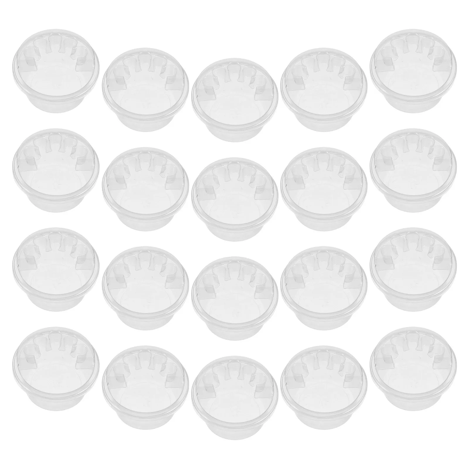 

20pcs Holder Disposable Plastic Microblading Tray For Secure Needle Placement Studio Use Clear Tattoo Cup Stand