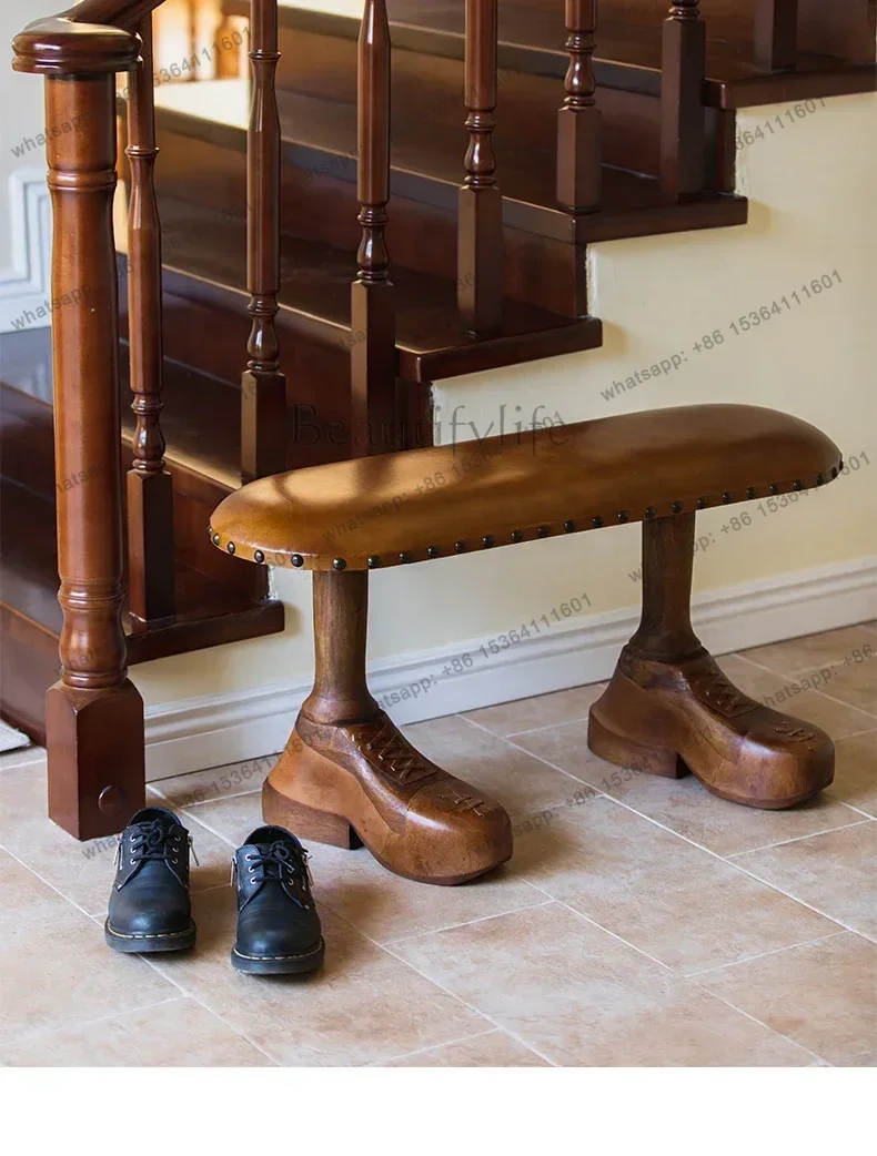 

yj9 HIGH END из массива дерева, домашняя подставка для ног, креативный табурет для спальни, кровати