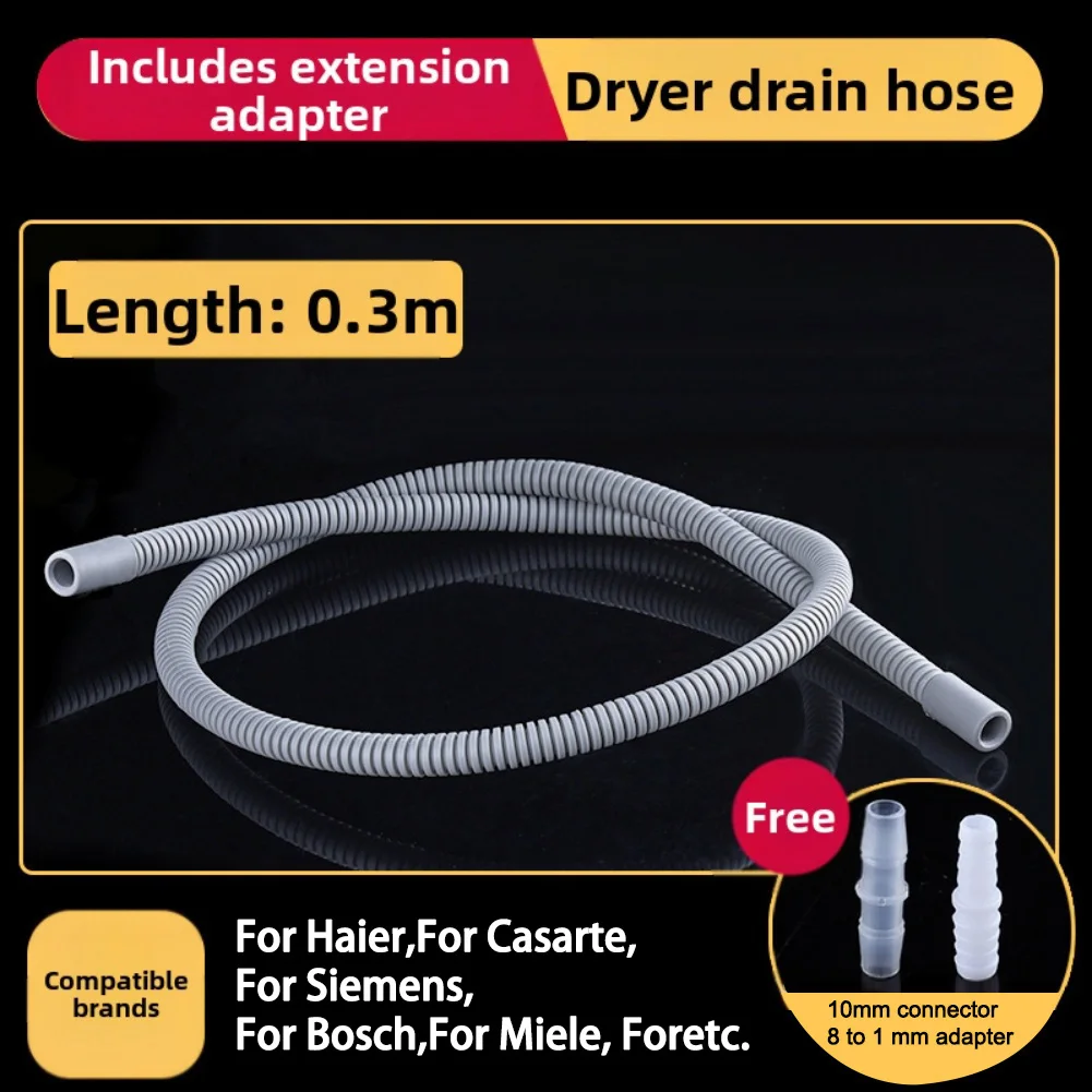 Water Pipe Extension Dryer Drain Hose For Laundry Room PE PT Quick Tool-free Install Efficient Drainage Smooth Water Flow