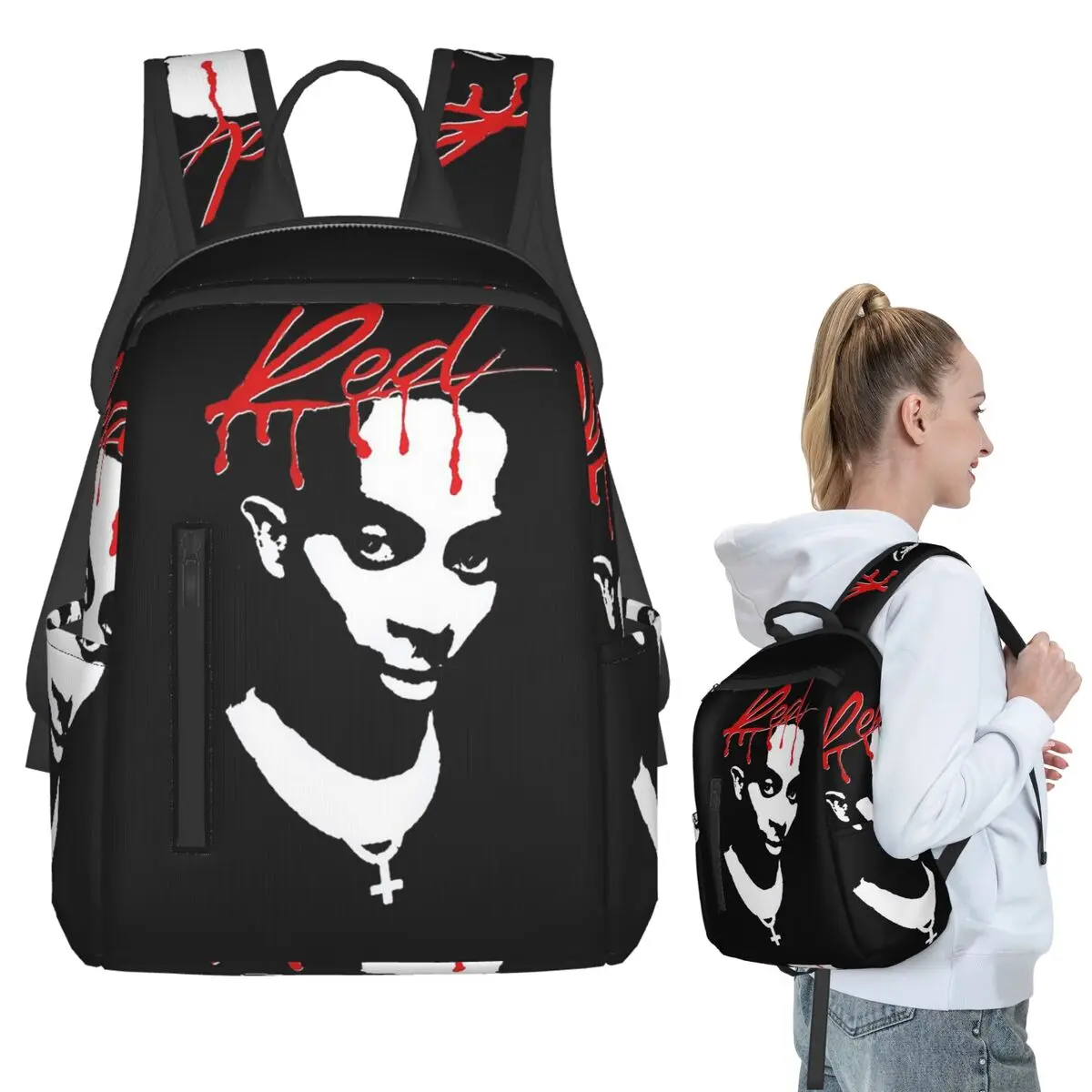 Playboi Carti Whole Lotta Red Album Cover Backpack Student BookBag Boys Girls School Bag Computer Shoulder Bags Men Women