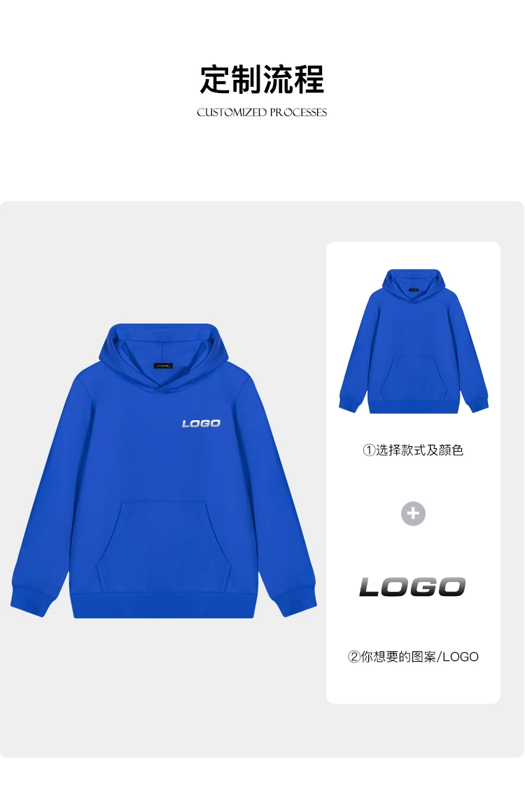 

2024 Men's and women's high-end hoodie hoodie customized LOGO pattern group culture shirt customization