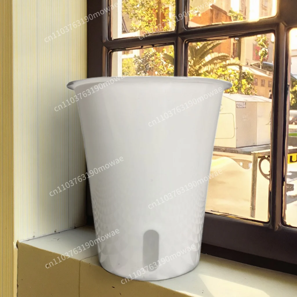 9.5 * 11.5 cm environmentally friendly visible plastic flower pot indoor plant self-watering flower pot with transparent inner