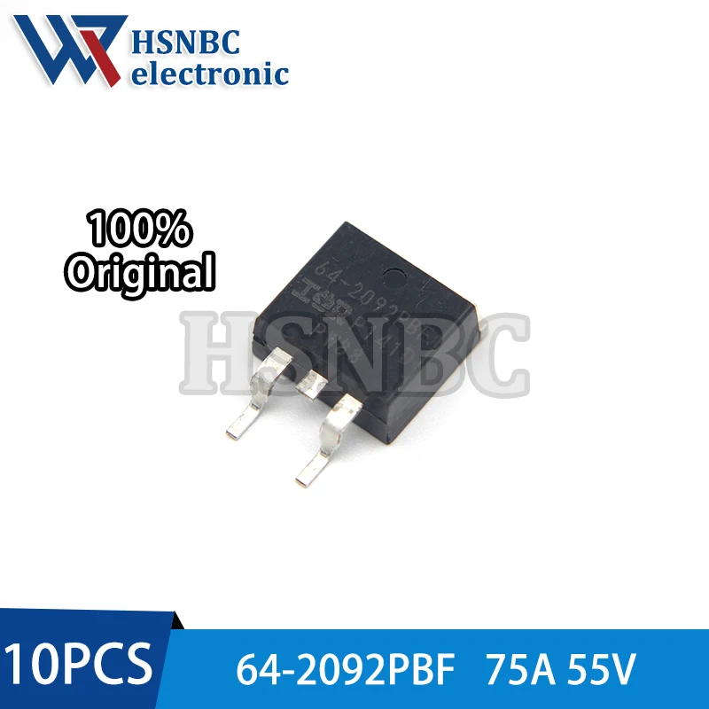 

10PCS 64-2092 64-2092PBF TO-263 75A 55V N-channel Power MOSFET Transistor 100% New Original