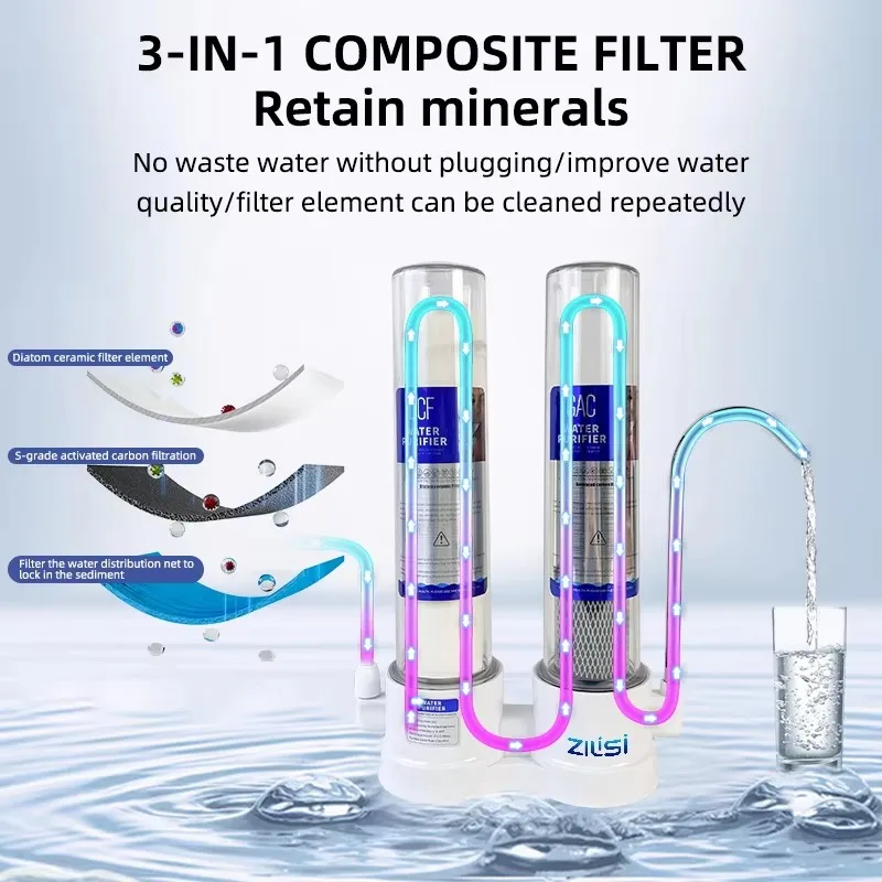 

Tap Water Purifiers Filtration System Kitchen Water Filter faucet Ceramic Filter Percolator Water softener Treatment Machine