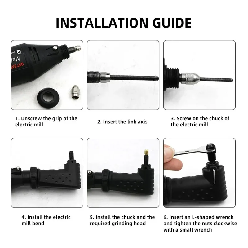 Right Angle Converter Attachment for Dremel Tool Accessories Rotary Tools Fit Original 4000 3000 8200 275 Electric Grinder Kit