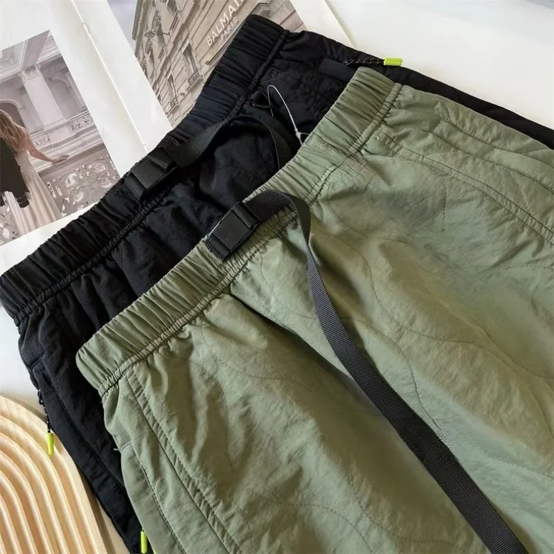 Chinese Style Vintage Cotton Midi Skirt Women Autumn Winter Thicken Linen Double Straight Split Skirt Casual Loose Y2k Skirt