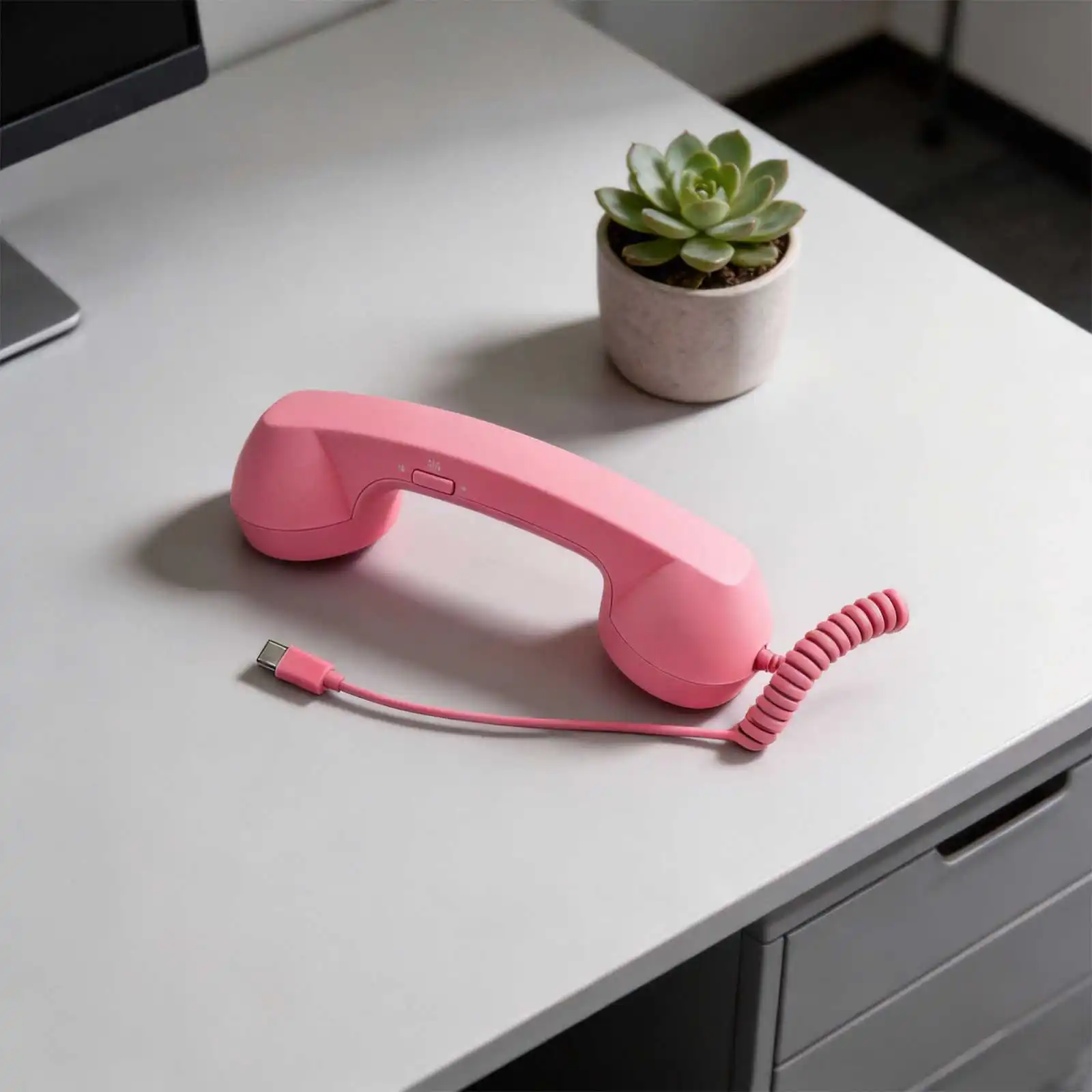 23cm Retro= Phone Handset For IPhone & Android=, Type-C Wired Receiver= With Clear Audio, Handle For Mobile Calls Home Decor
