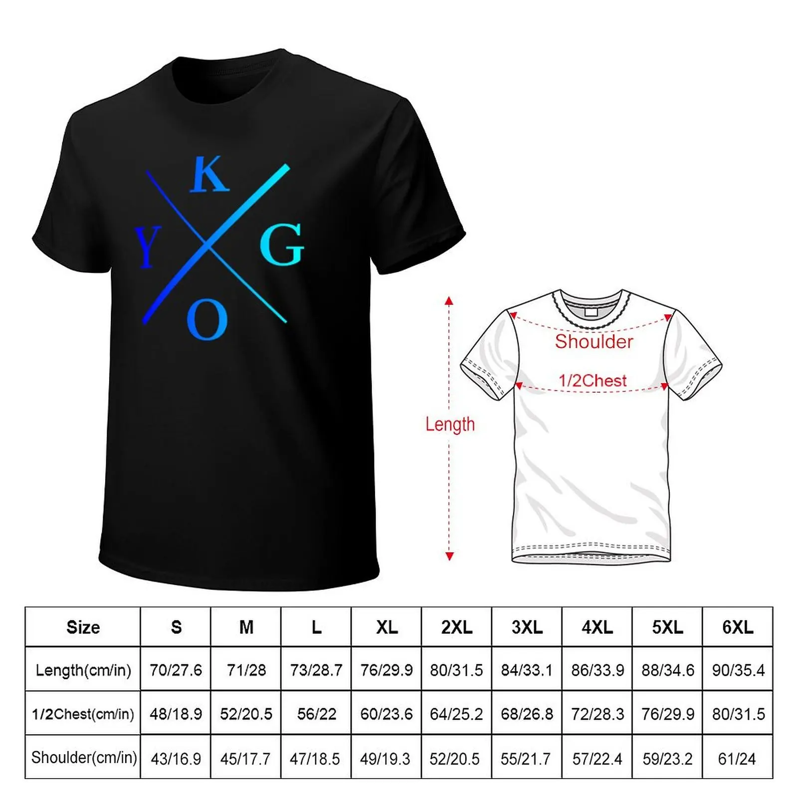 Kygo saturated sky T-Shirt Casual Loose Fit Summer Tee Shirt