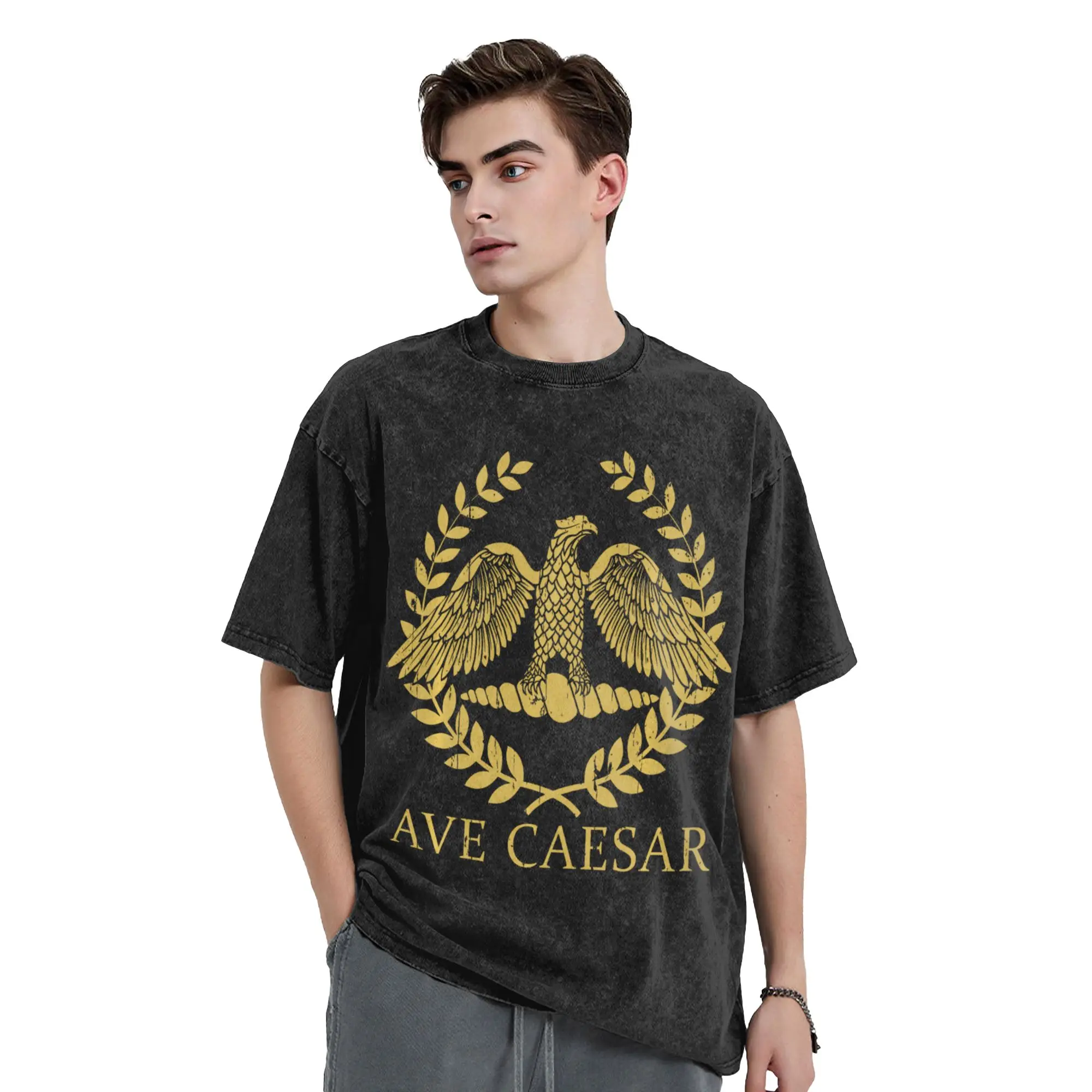 Ave Caesar Saturnalia T-Shirt Beach  Y2K Classic T Shirts Casual Novelty Tee Shirt For Men Short-Sleeved Print Clothing