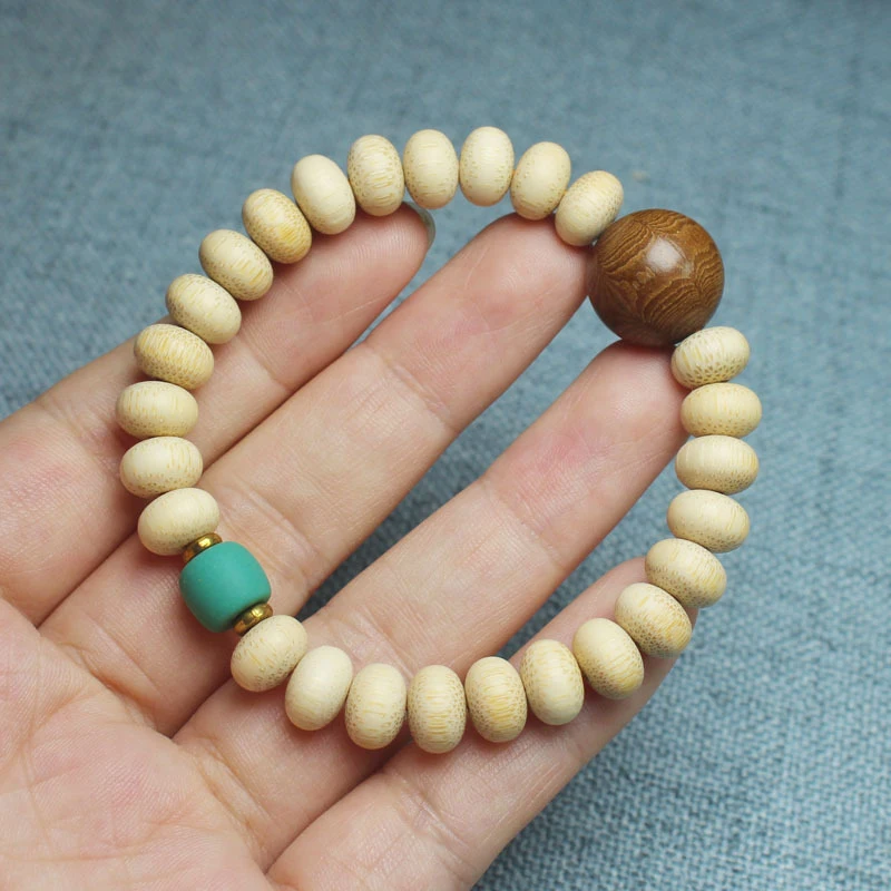 New model gold-thread bamboo abacus bead bracelet, fish-egg pattern Buddhist prayer beads bracelet