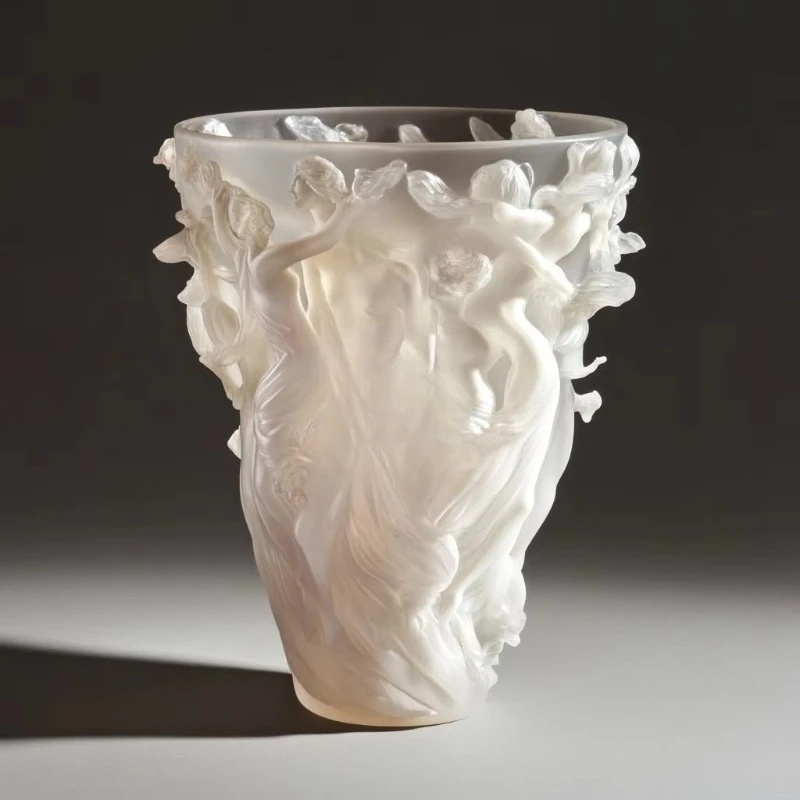 

Hand-carved home decoration, crystal glass wine vase vase