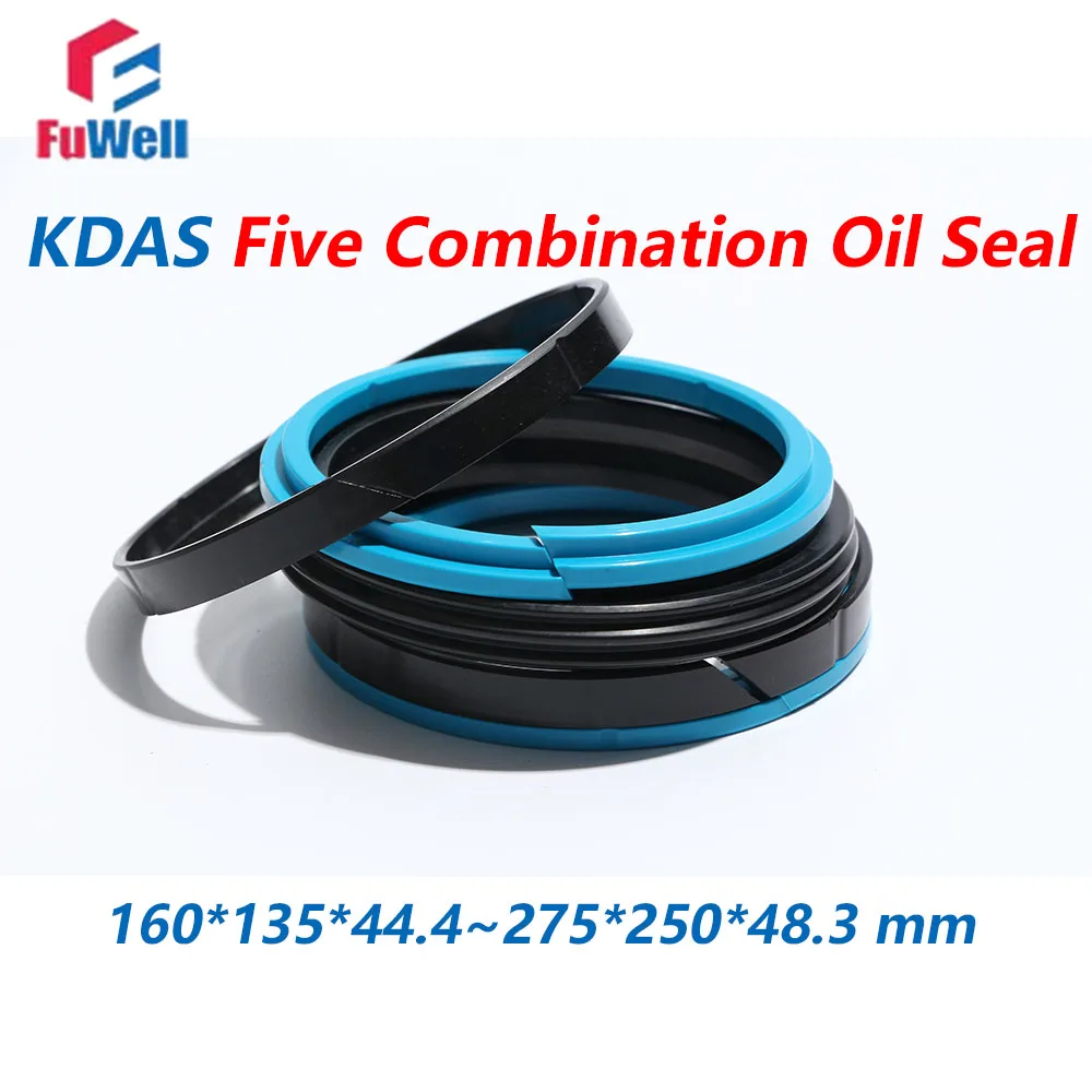 Fuwell 1pcs KDAS five-Piece Set Combination Sealing Rings Oil Seals Hydraulic Cylinder Piston Seals Injection Molding Machine