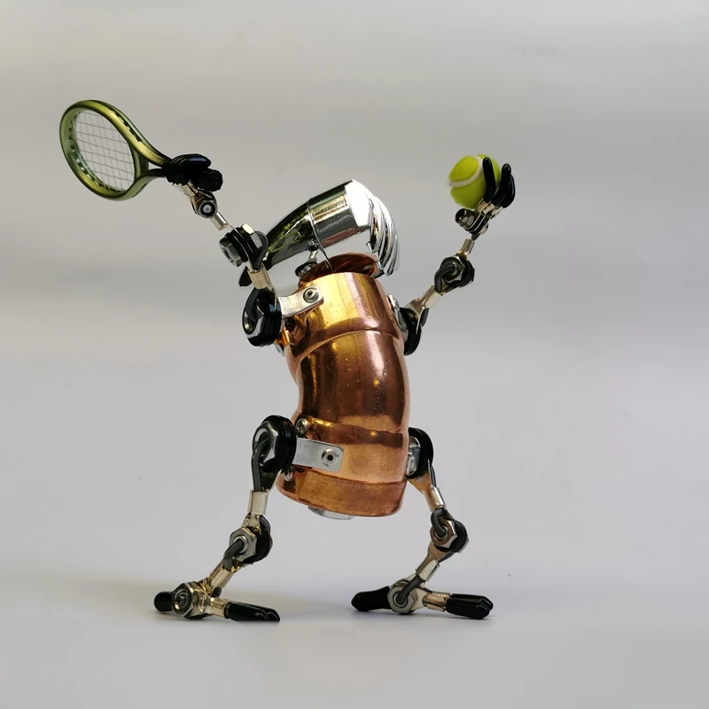 Steampunk robot office desktop porch study handmade creative ornaments decoration sports tennis