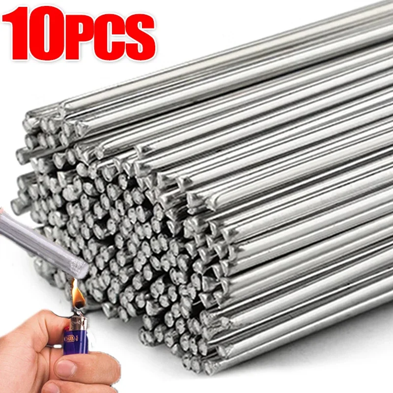 10pcs Low Temperature Melt Aluminum Welding Rods Weld Bars Cored Wire 2.5mm Rod Solder for Soldering Aluminum No Solder Powder