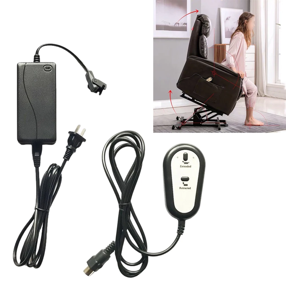 2 Button DC24V Electric Recliner Remote Control Switch ABS Wired Hand Controller For Sofa Chair Massage Bed Furniture Actuator