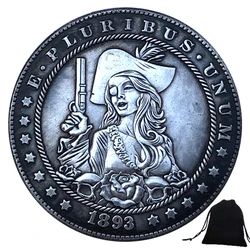 Nurse Girl Funny Coin Challenge Coin Hobo Nickel Commemorative Lucky Coins Pocket Collectible Badge Gift for Friends+Gift Bag