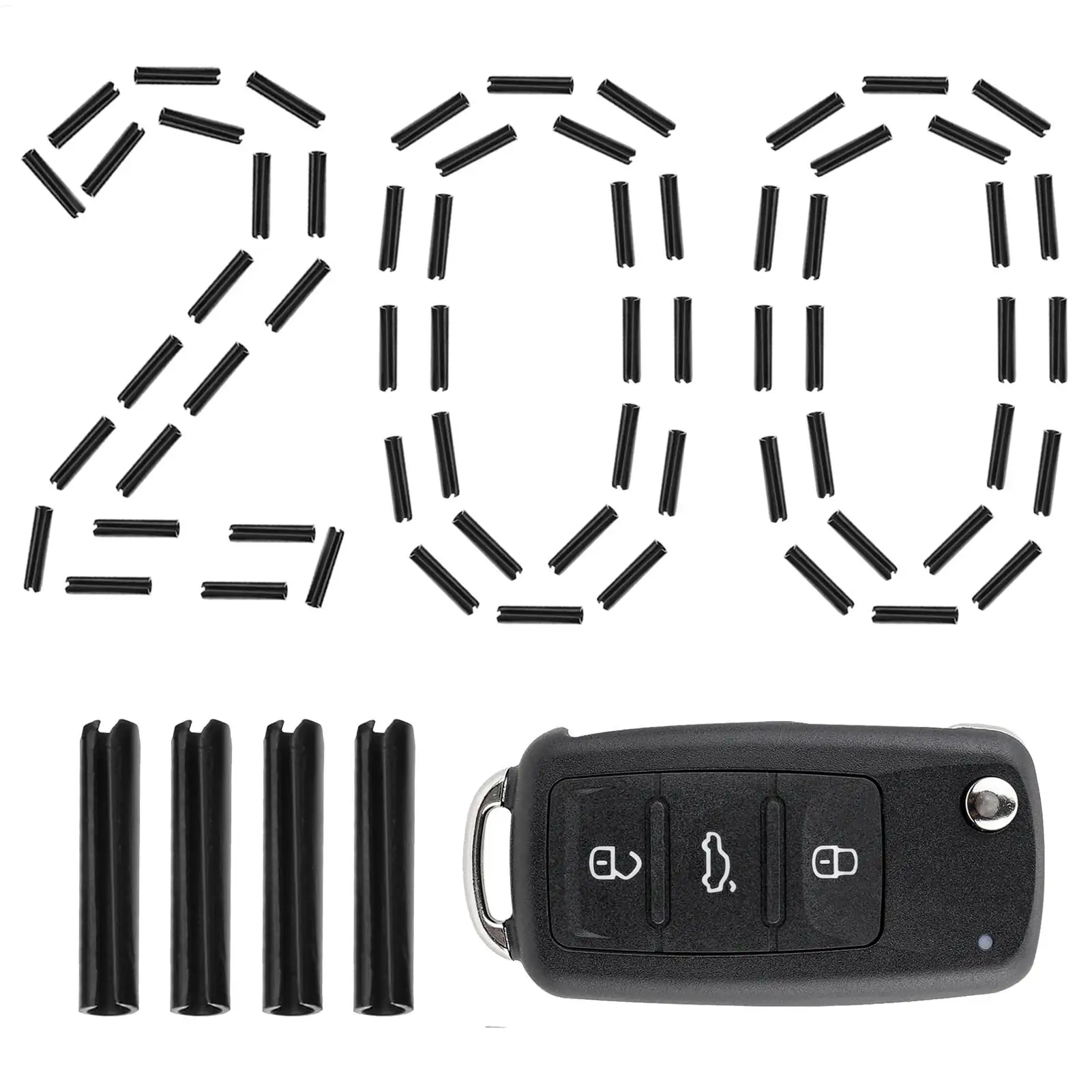 200pcs Keychannel 1.6*8mm Flip Remote Key Blade Fixed Pin Car Key Fob Iron Pins for KD KEYDIY Xhorse Remote key latch